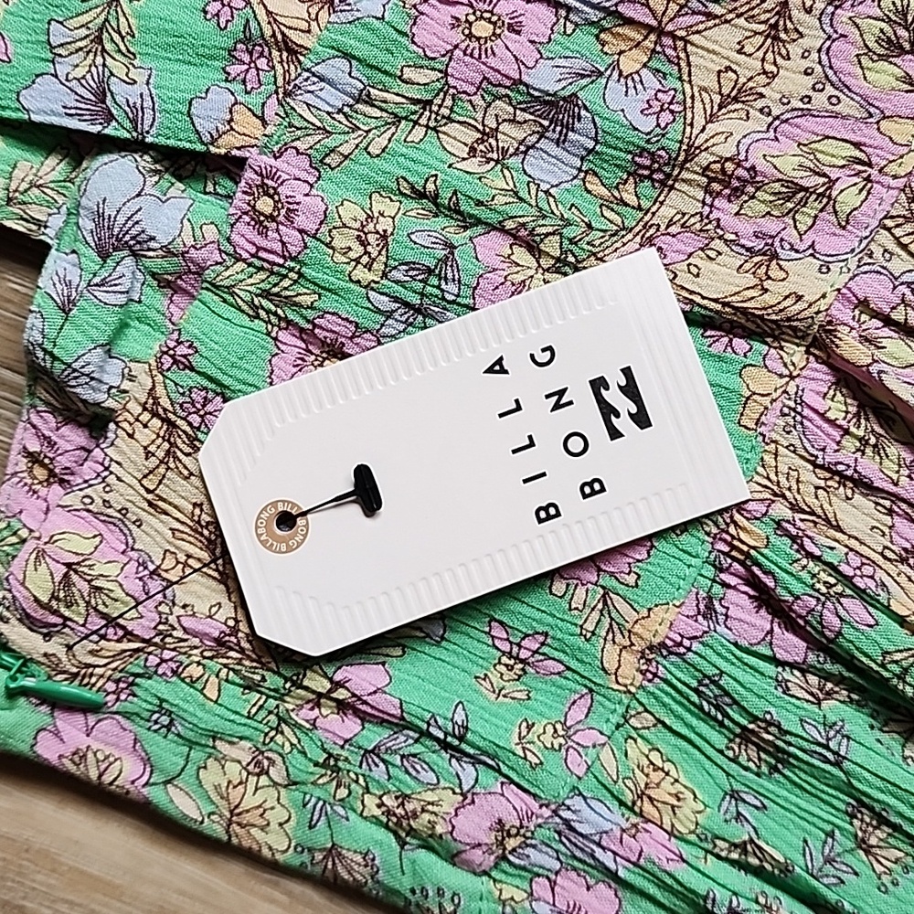 Billabong Green and Pink Floral Dress - Picture 13 of 14